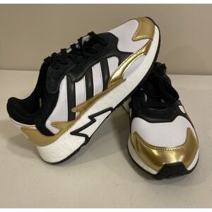 Adidas Originals Tresc Run J Sneakers White/Black/Gold Big Kids Size 5.5 EG5664